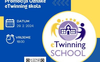 Најава четвртог eTwinning вебинара „Промоција Ознаке eTwinning школе“
