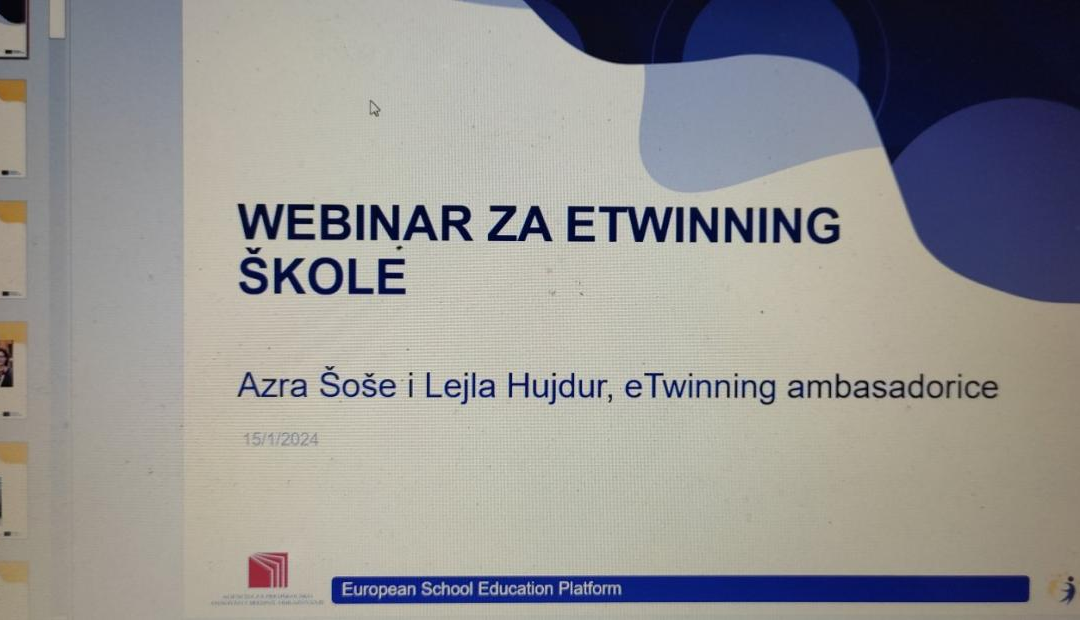 Održan webinar „Kako aplicirati za oznaku eTwinning škola?“