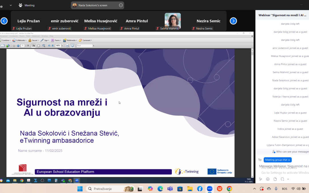 Održan webinar „Sigurnost na mreži i AI u obrazovanju“