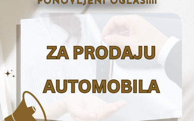 Поновљени оглас за продају службеног моторног возила